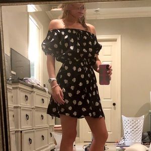 Faithfull, Flare Floral Black dress